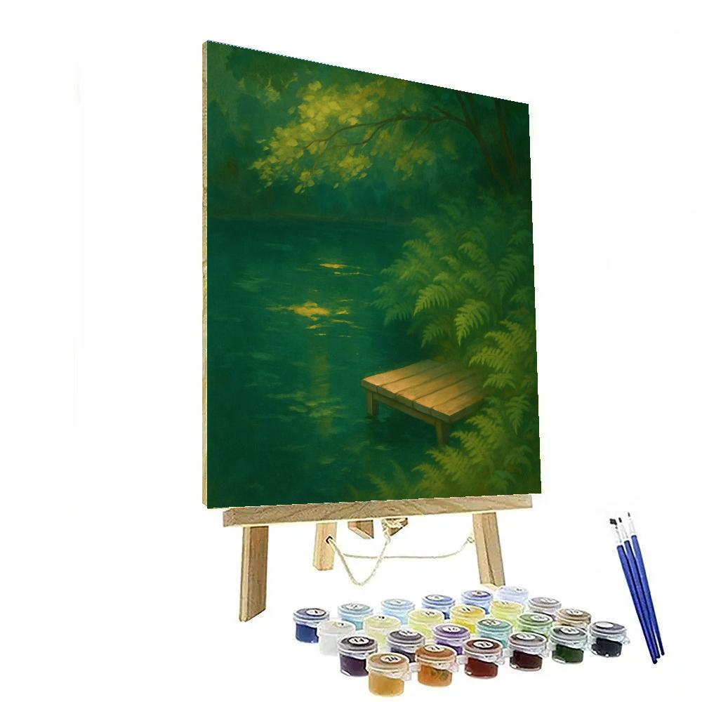 Hidden Dock In Fern Bay Painting by numbers kit