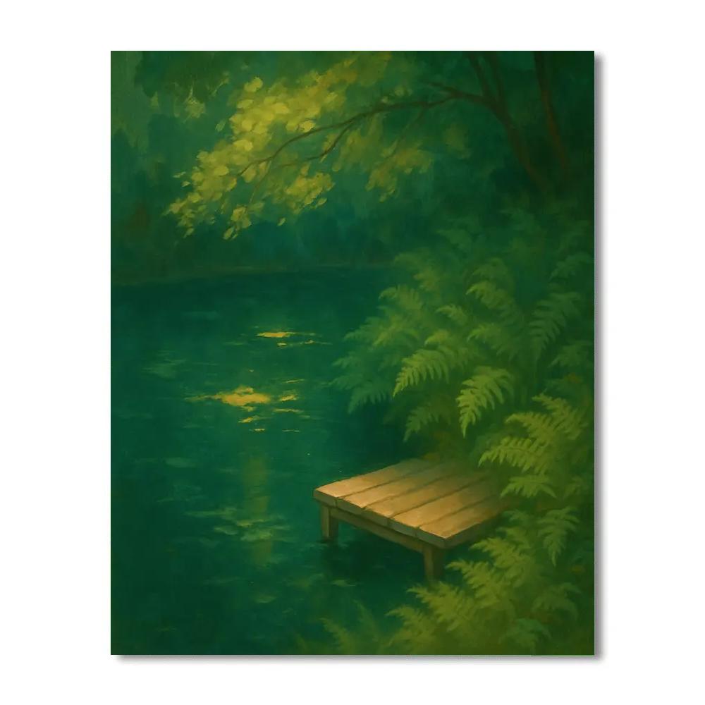 Hidden Dock In Fern Bay Painting by numbers kit