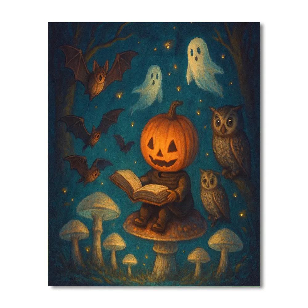 Mushroom Circle Midnight Storytime paint by number