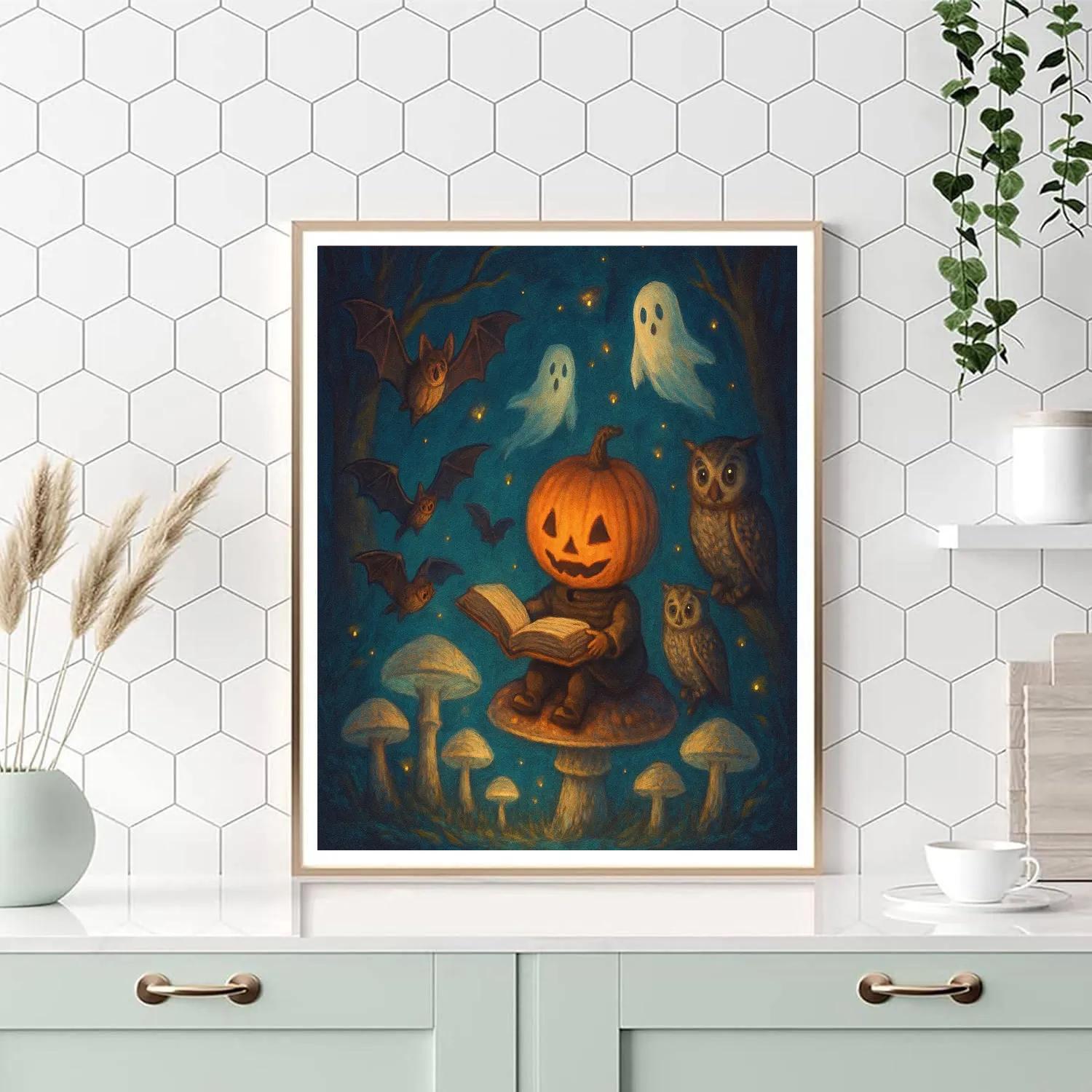 Mushroom Circle Midnight Storytime paint by number