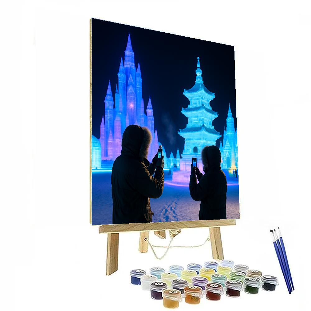 Harbin Ice And Snow Festival Night Sculptures paint by number