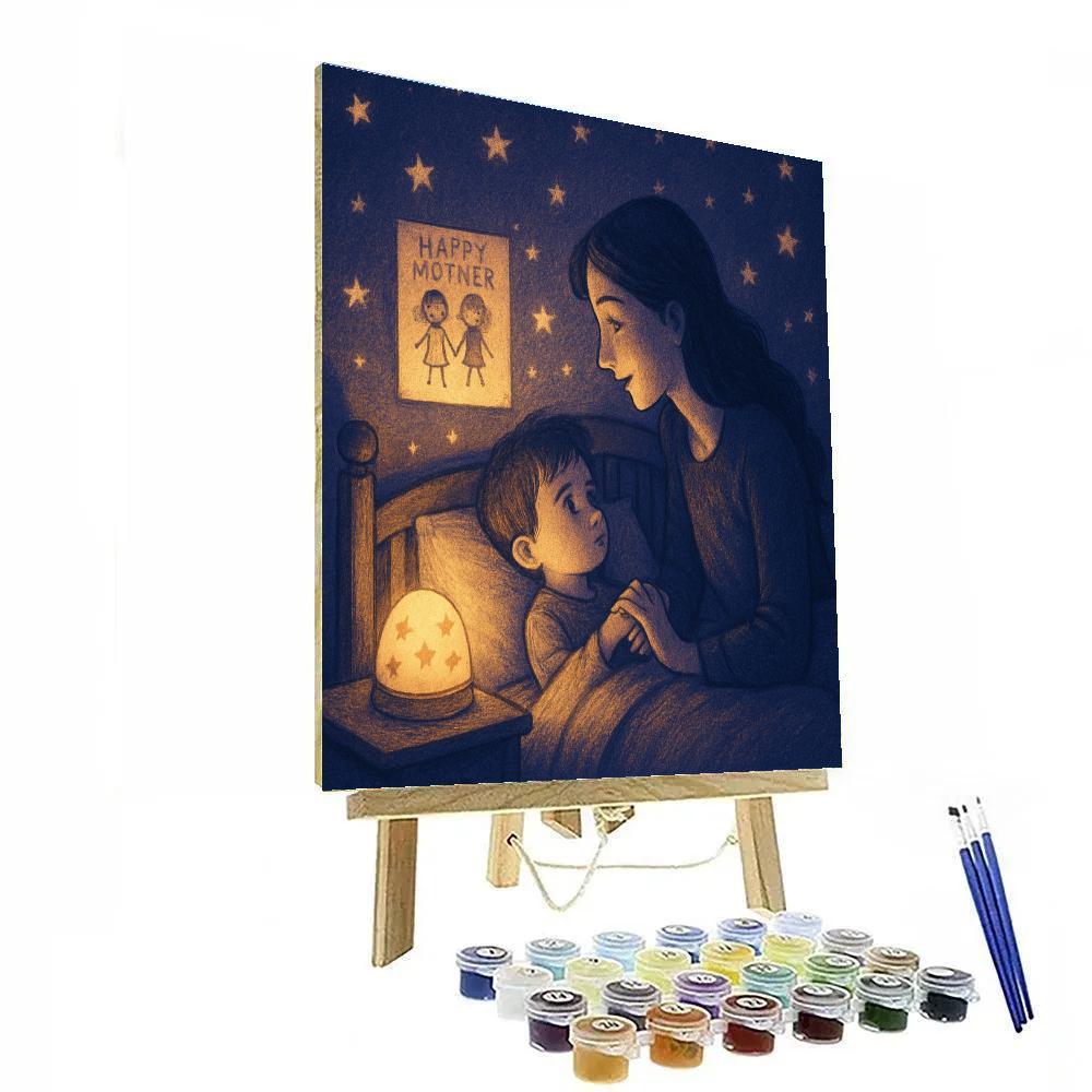 Night Light Guardian Mom Painting by numbers kit