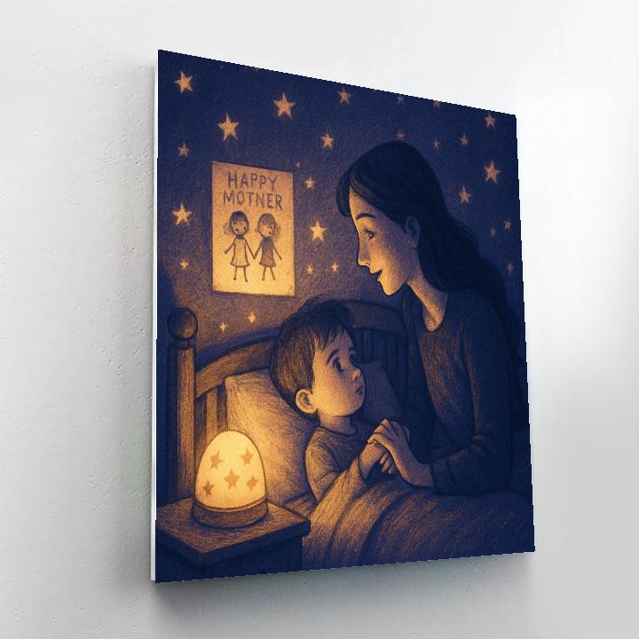 Night Light Guardian Mom Painting by numbers kit