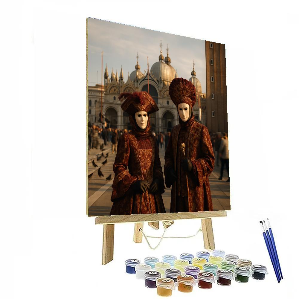 Venice Carnival Masquerade In St Marks Square paint by numbers
