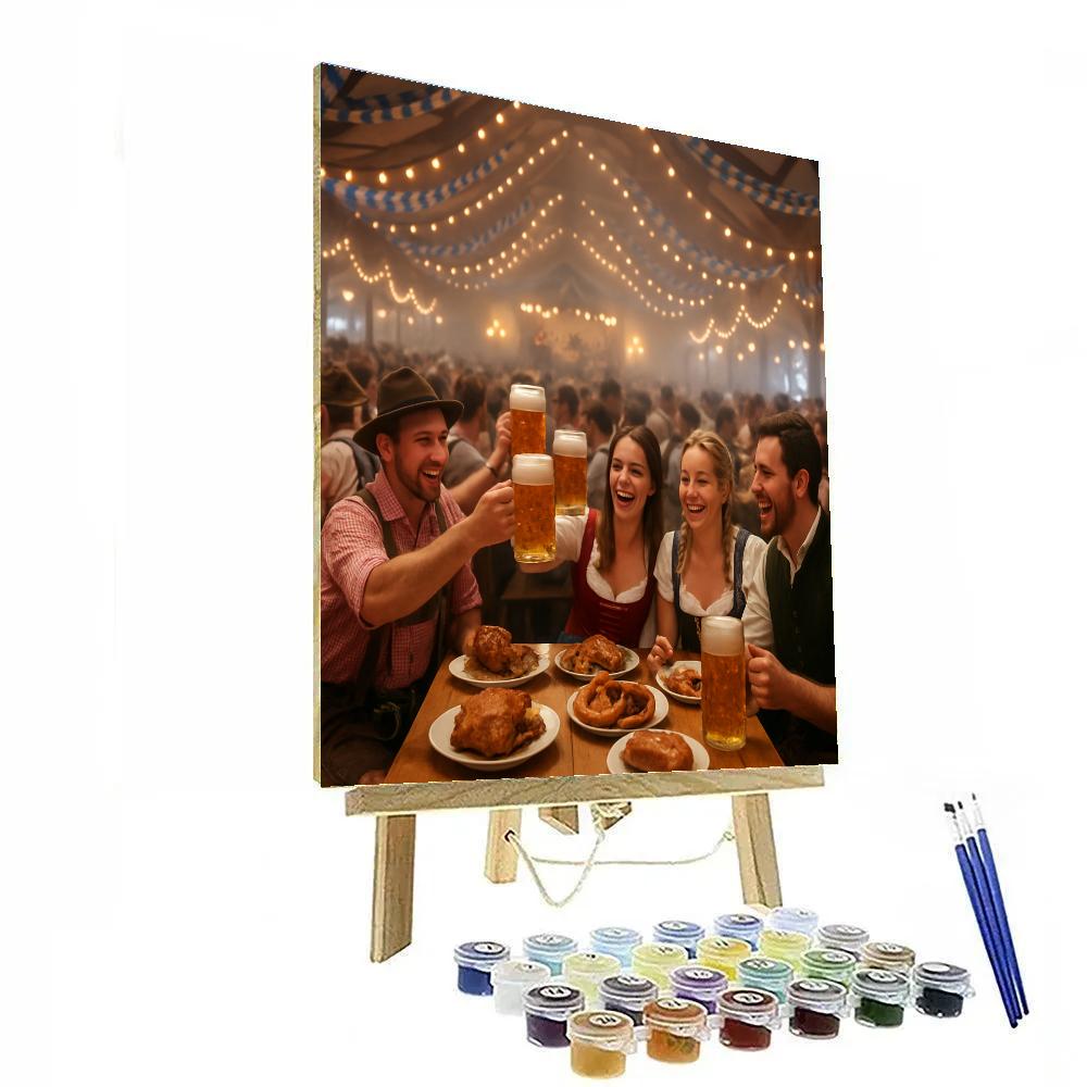 Oktoberfest Beer Tent Toast In Munich Paint by numbers kits