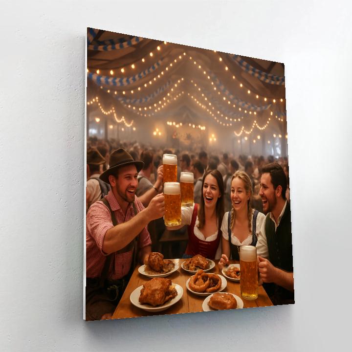 Oktoberfest Beer Tent Toast In Munich Paint by numbers kits