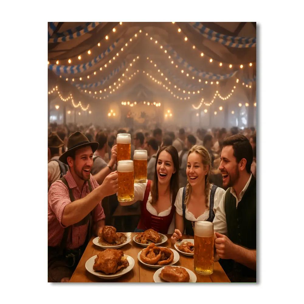 Oktoberfest Beer Tent Toast In Munich Paint by numbers kits