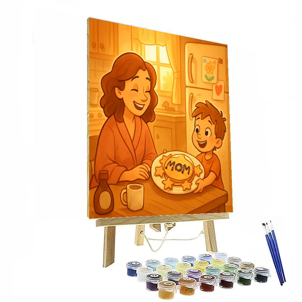 Star Shaped Pancakes For Mom DIY paint by numbers