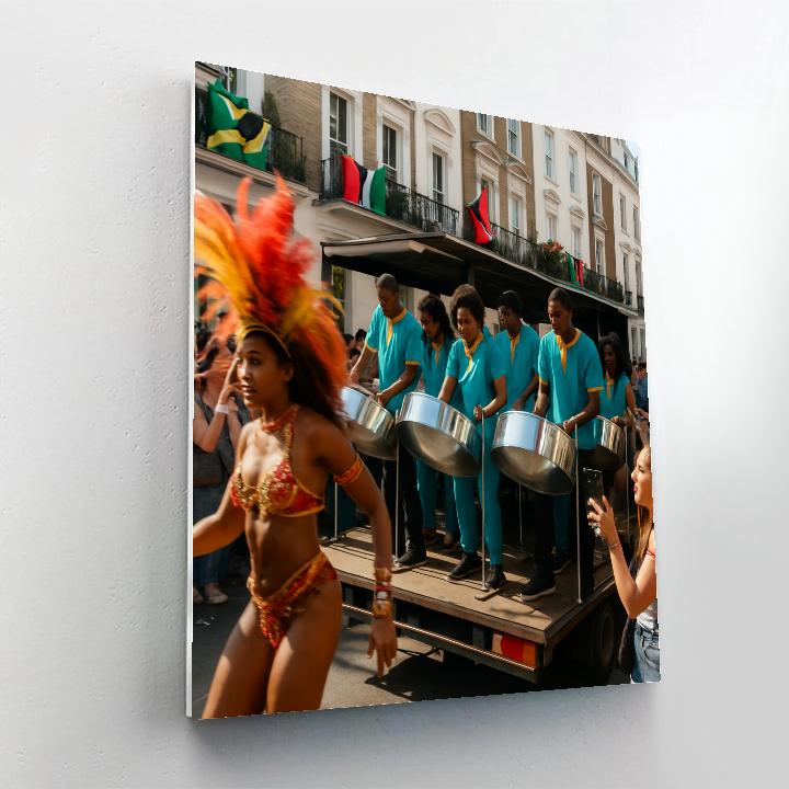 Notting Hill Carnival Steelpan Band Performance paint by number