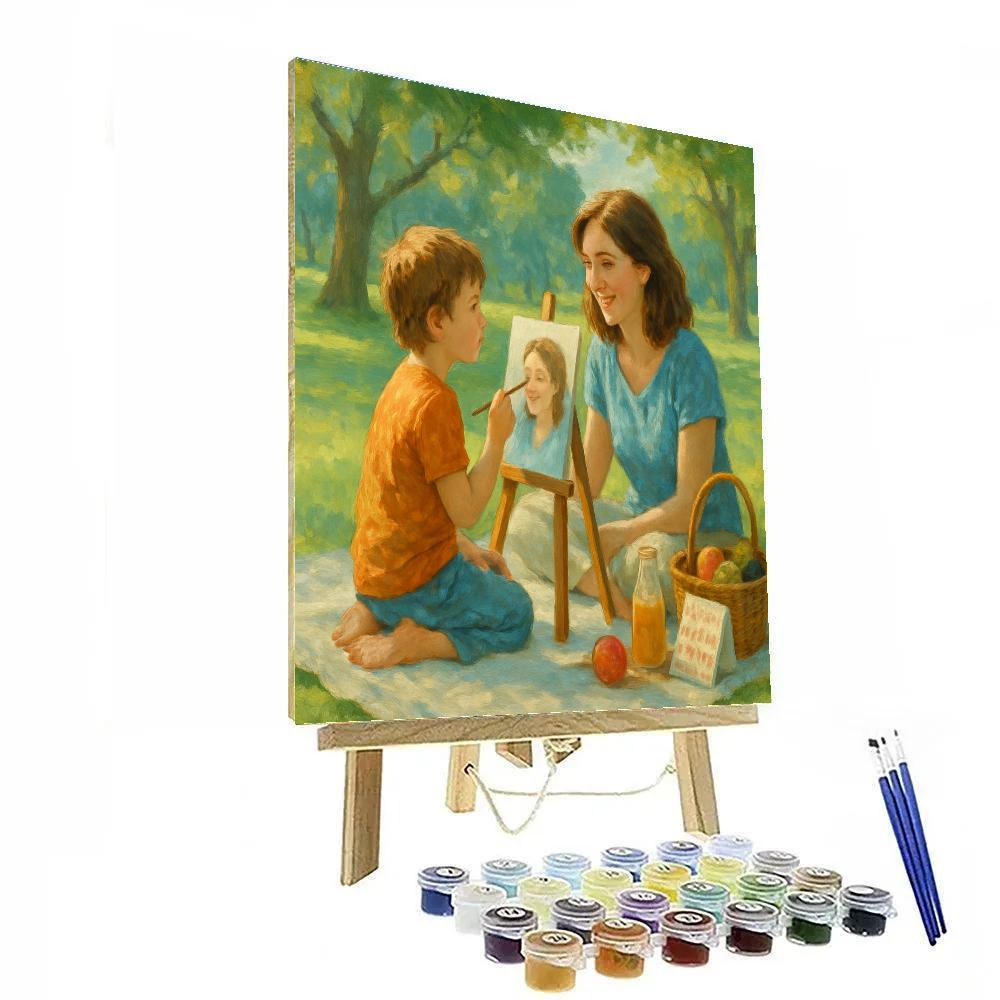 Mothers Day Park Painting Picnic Numbered painting kits