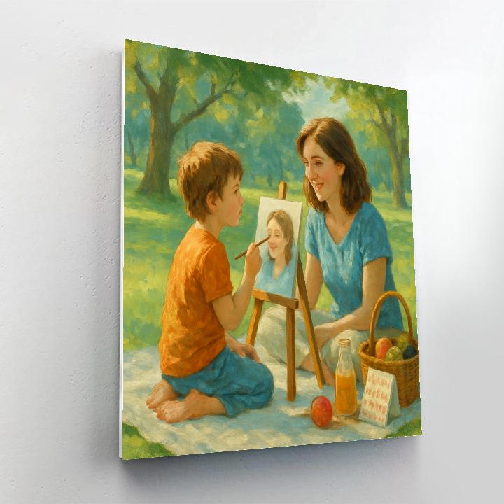 Mothers Day Park Painting Picnic Numbered painting kits