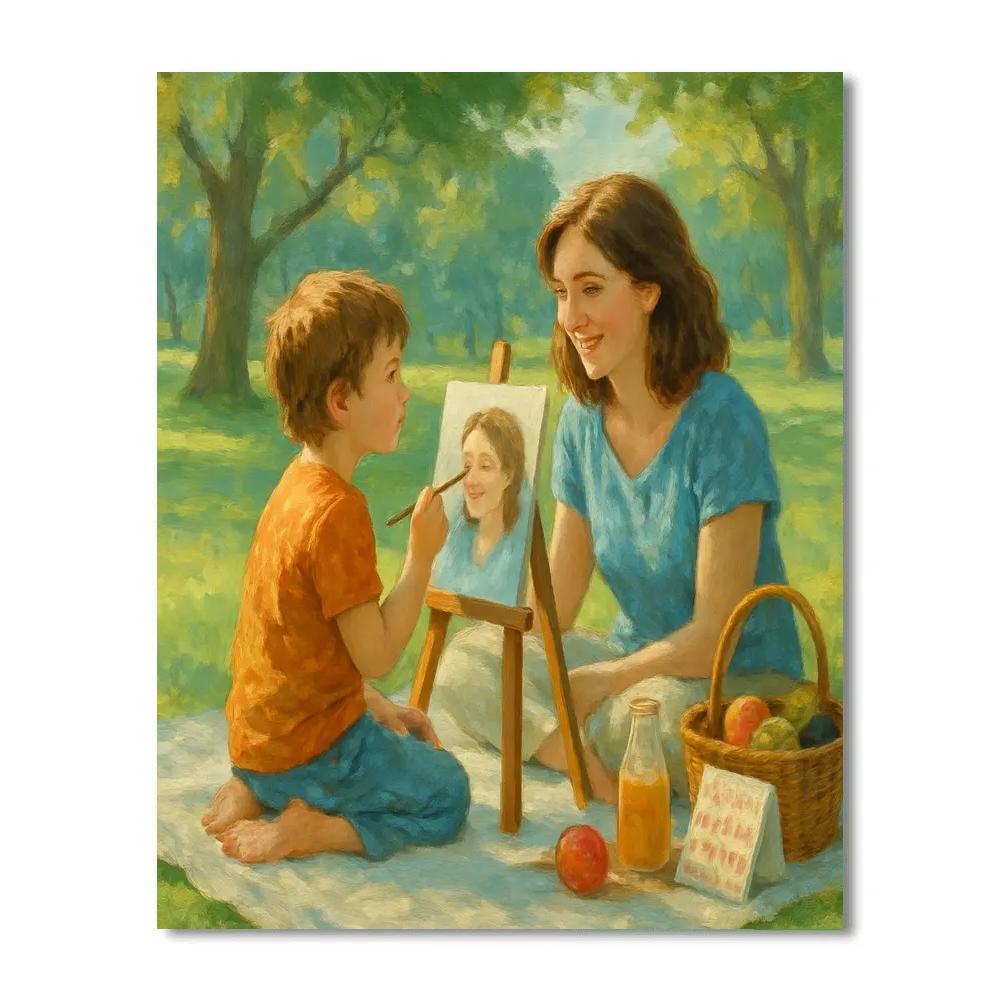 Mothers Day Park Painting Picnic Numbered painting kits