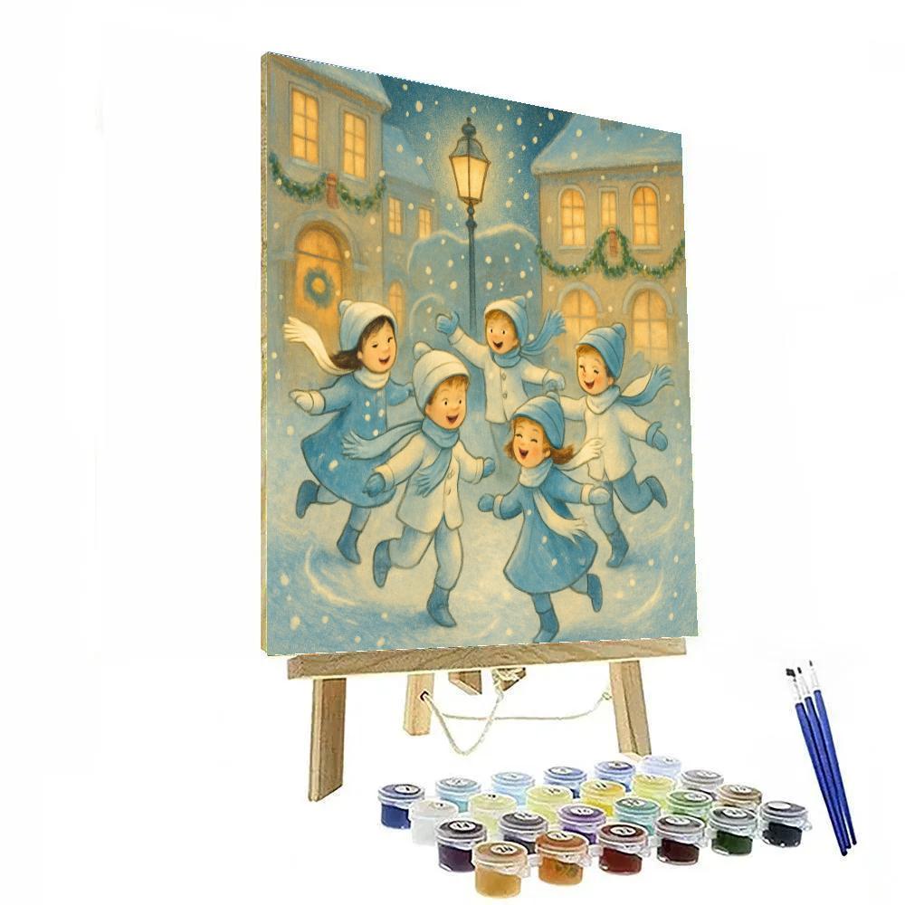Snowflake Ballet In The Town Square paint by numbers