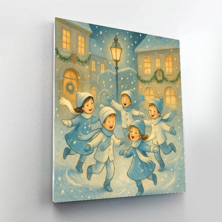 Snowflake Ballet In The Town Square paint by numbers