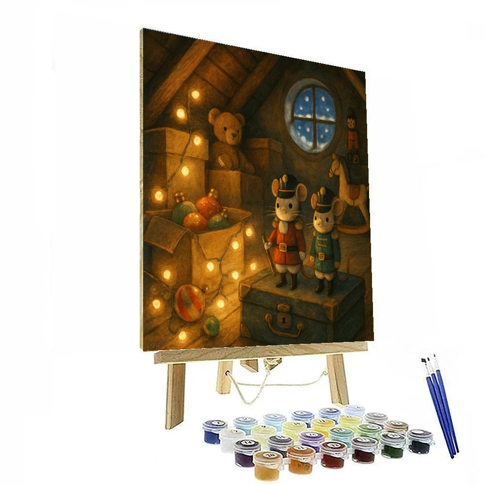 Nutcracker Mice In The Attic Paint by numbers kits