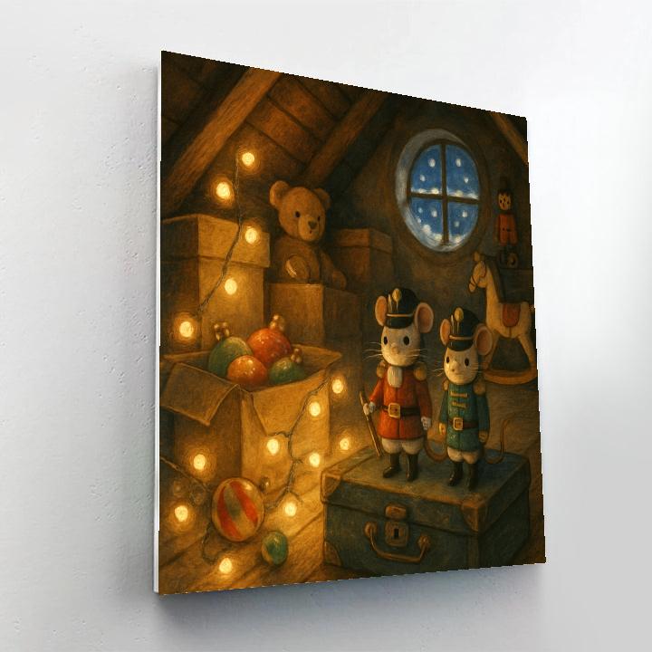 Nutcracker Mice In The Attic Paint by numbers kits