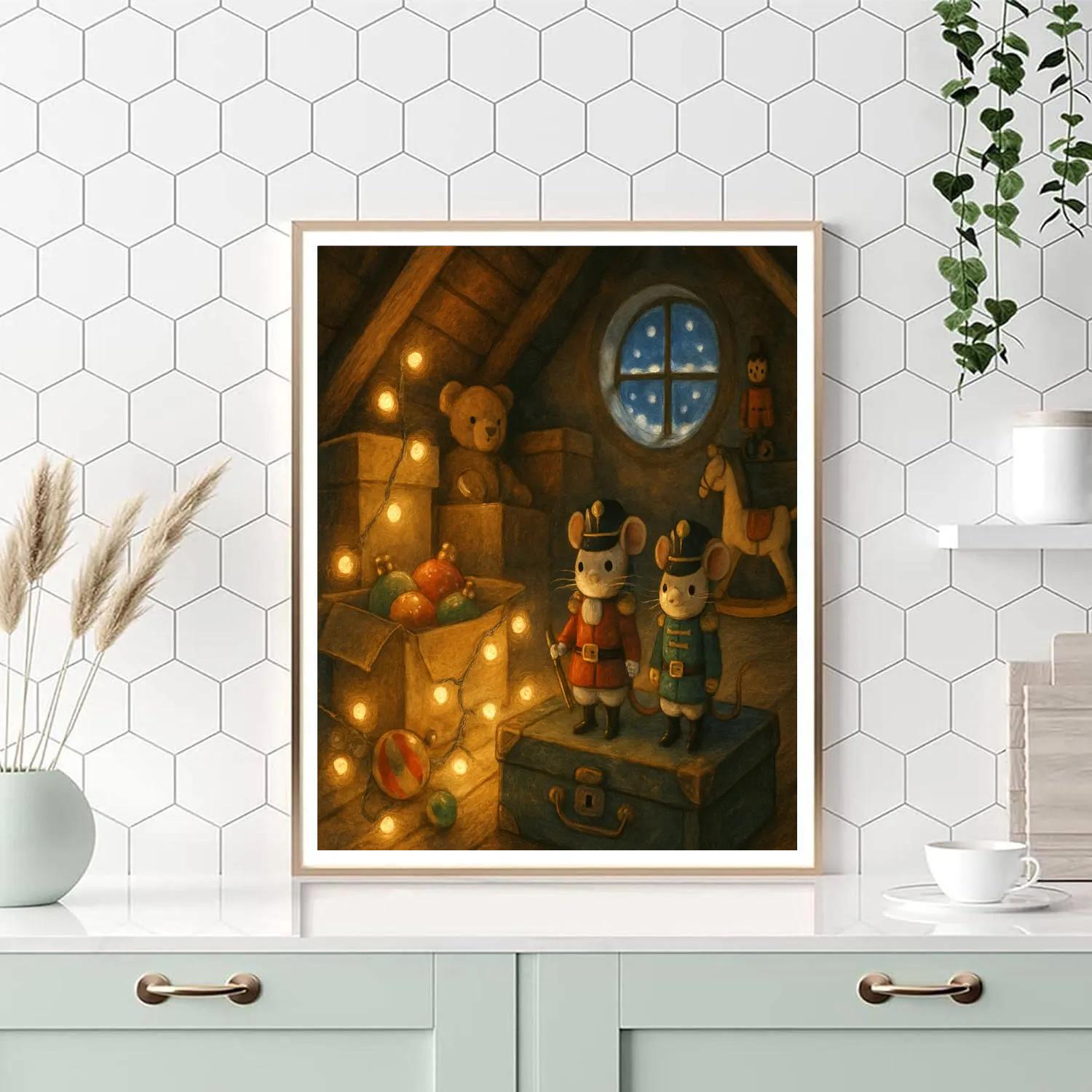 Nutcracker Mice In The Attic Paint by numbers kits