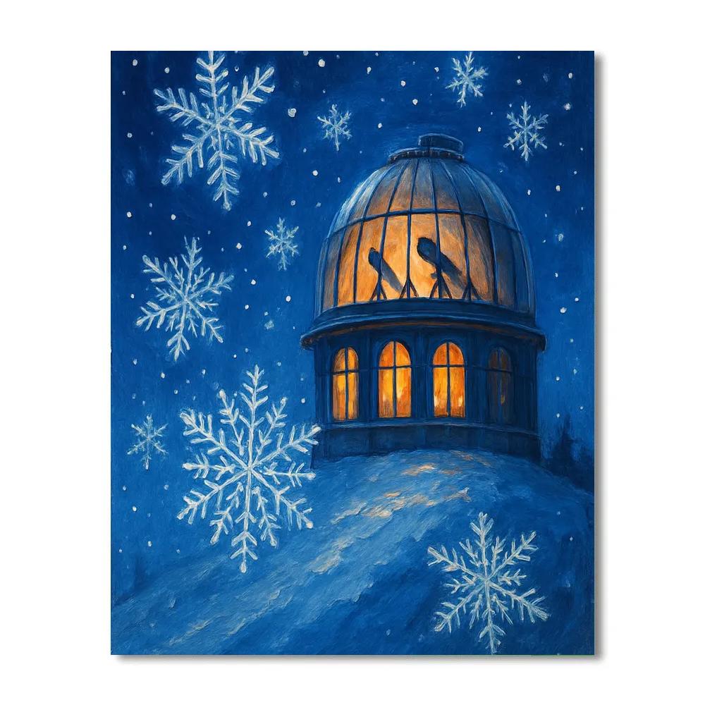 Snowflake Observatory On The Hill painting number kit