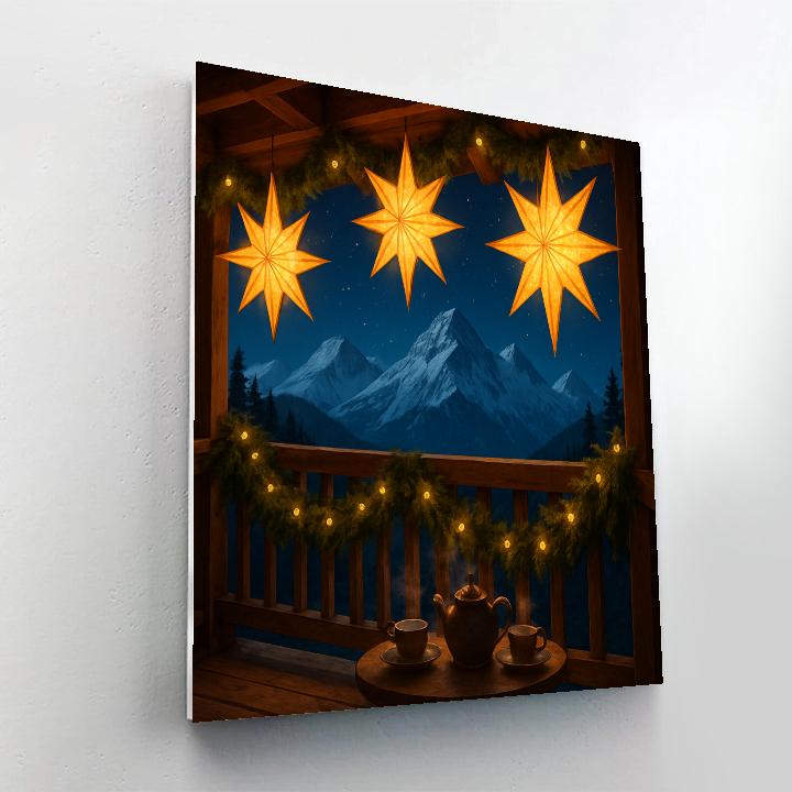 Alpine Star Lantern Balcony paint by numbers