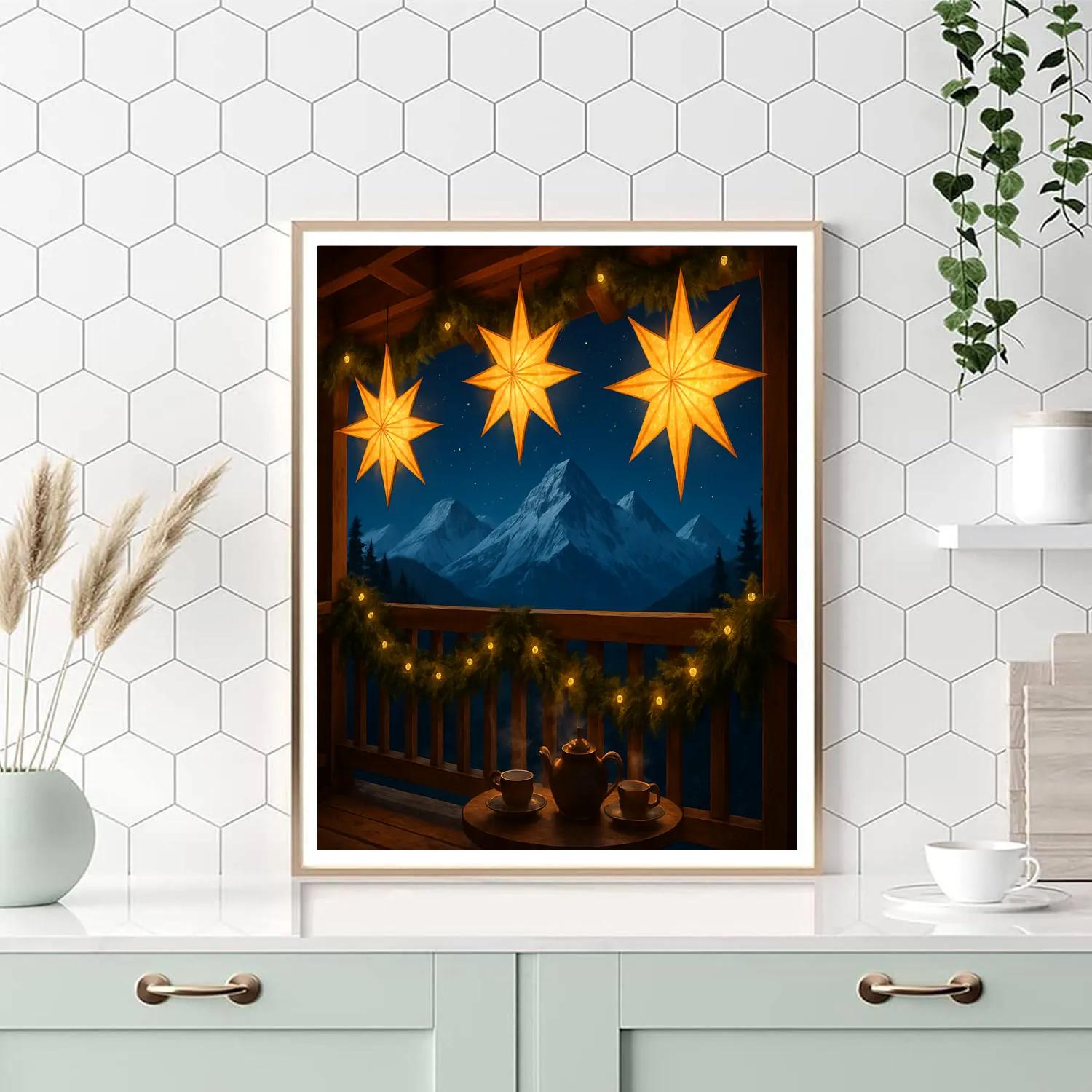 Alpine Star Lantern Balcony paint by numbers