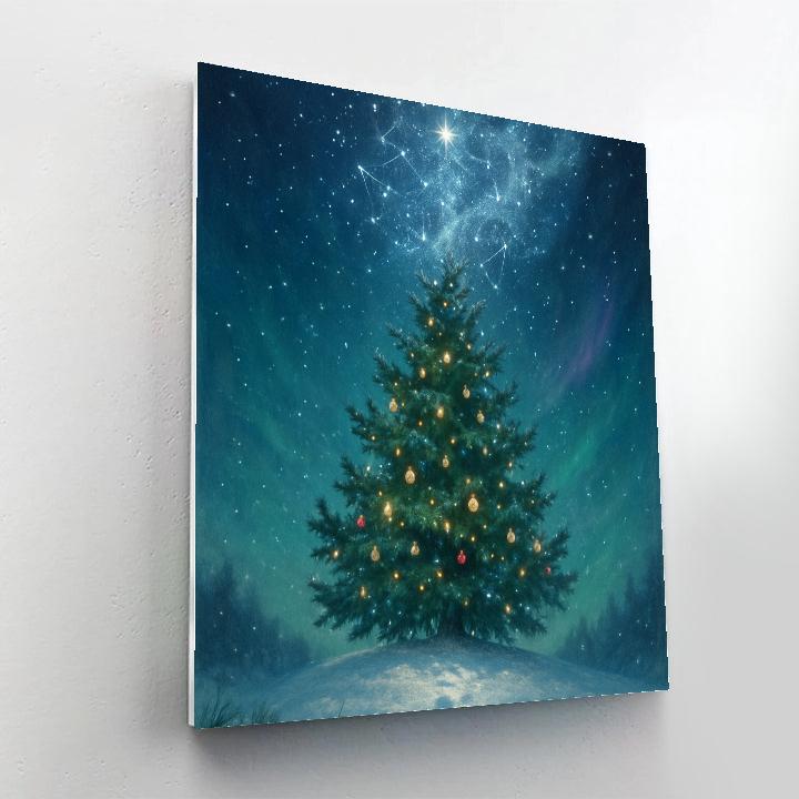 Northern Constellation Christmas Tree Painting by numbers kit