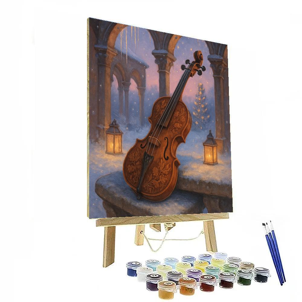 Glistening Icicle Violin Serenade Numbered painting kits
