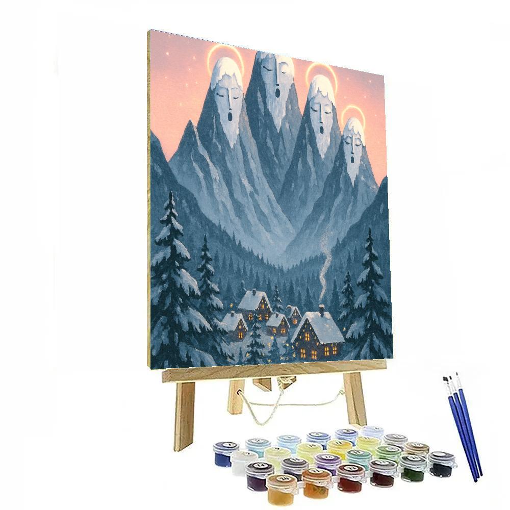 Winter Choir Of Mountain Peaks paint by number