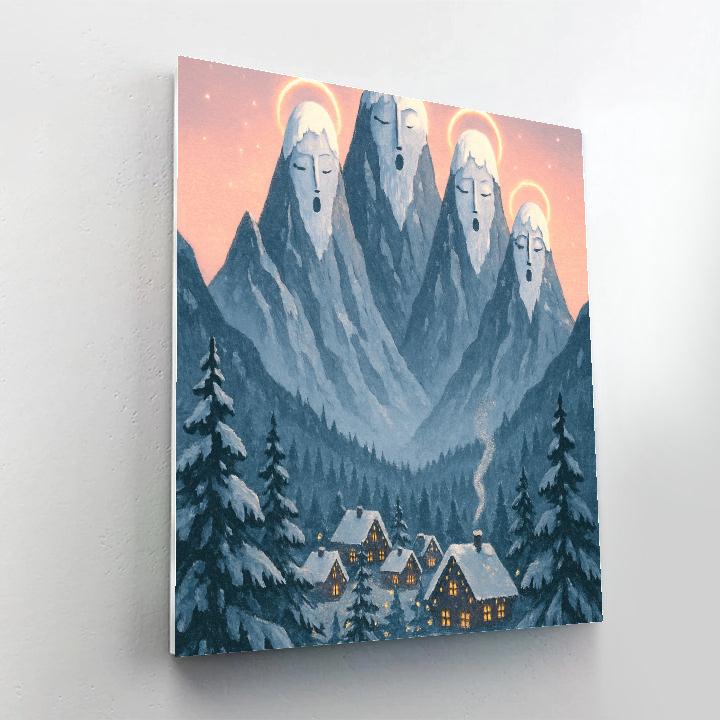 Winter Choir Of Mountain Peaks paint by number