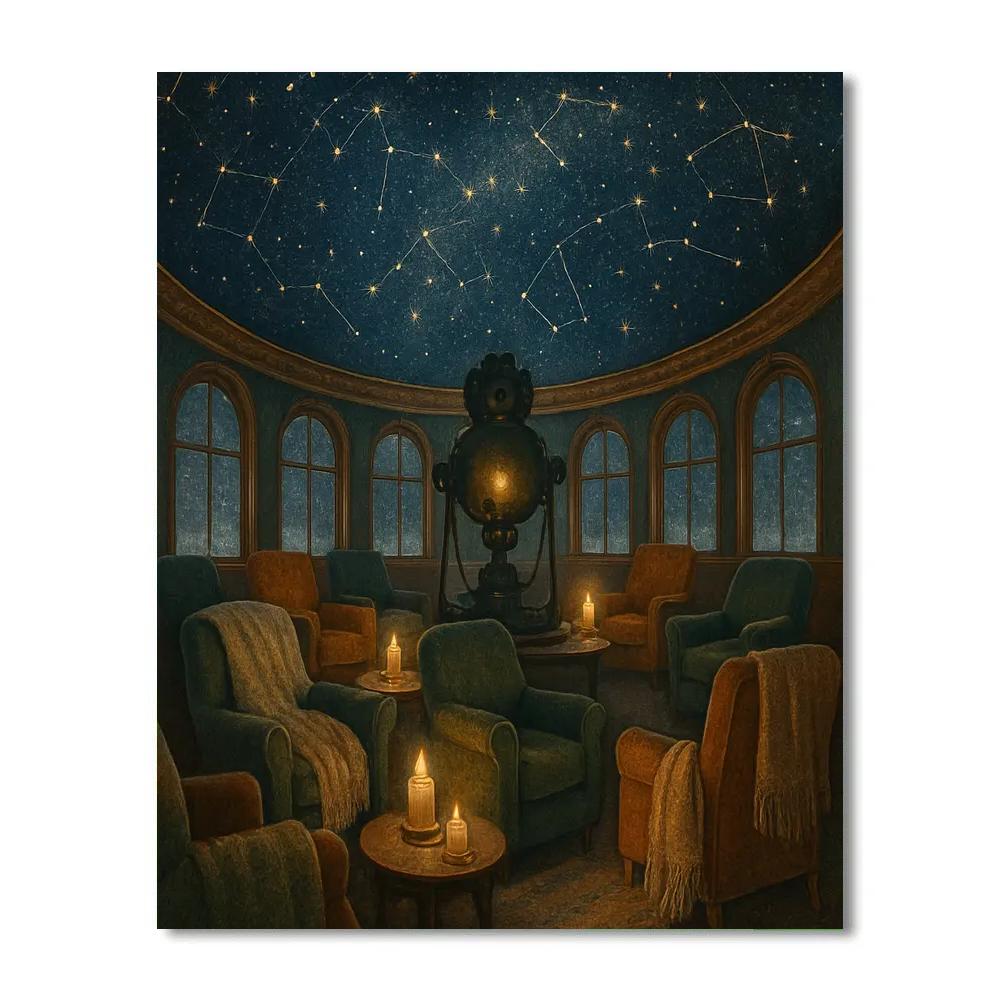 Candlelit Christmas Planetarium paint by numbers