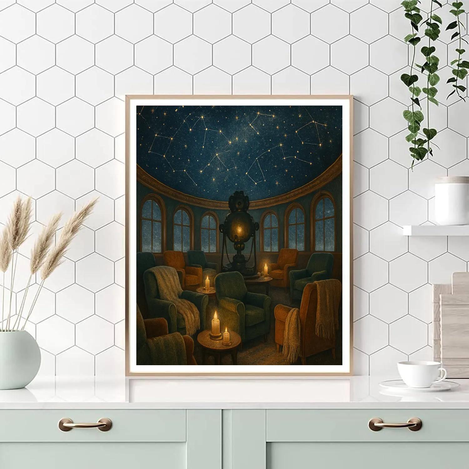 Candlelit Christmas Planetarium paint by numbers