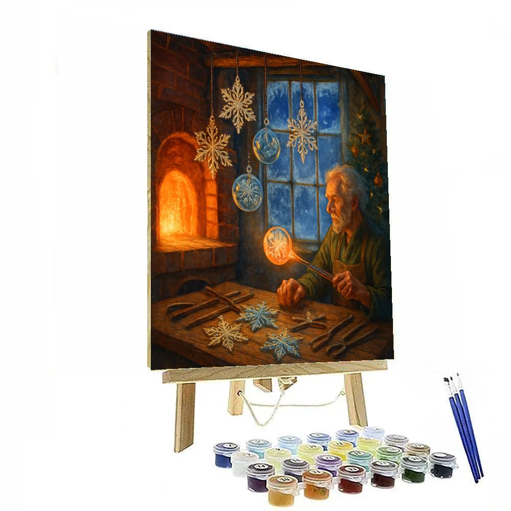 Snowflake Glassblower Workshop Number painting