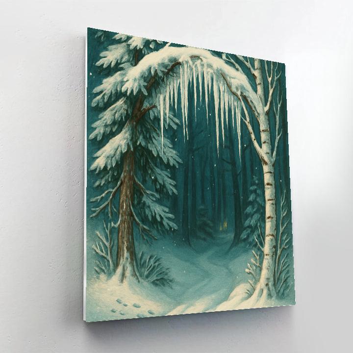 Icicle Crowned Forest Gate Painting by numbers kit