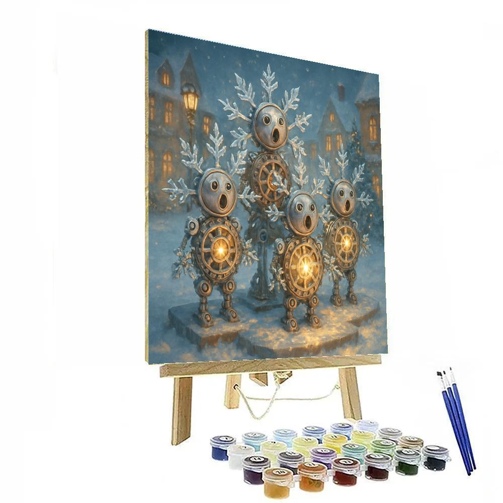 Snowflake Clockwork Carolers Paint by numbers art