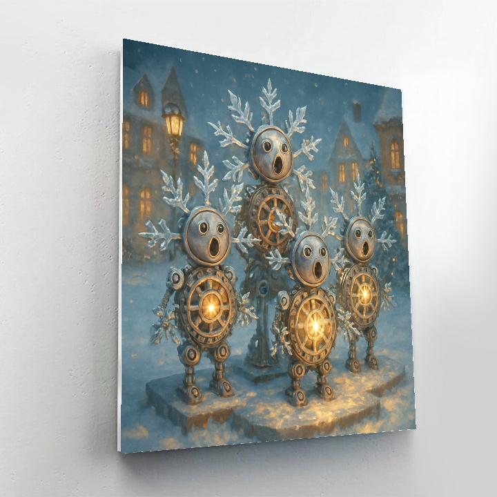 Snowflake Clockwork Carolers Paint by numbers art