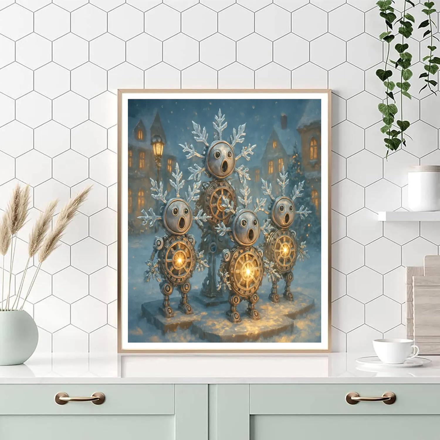 Snowflake Clockwork Carolers Paint by numbers art