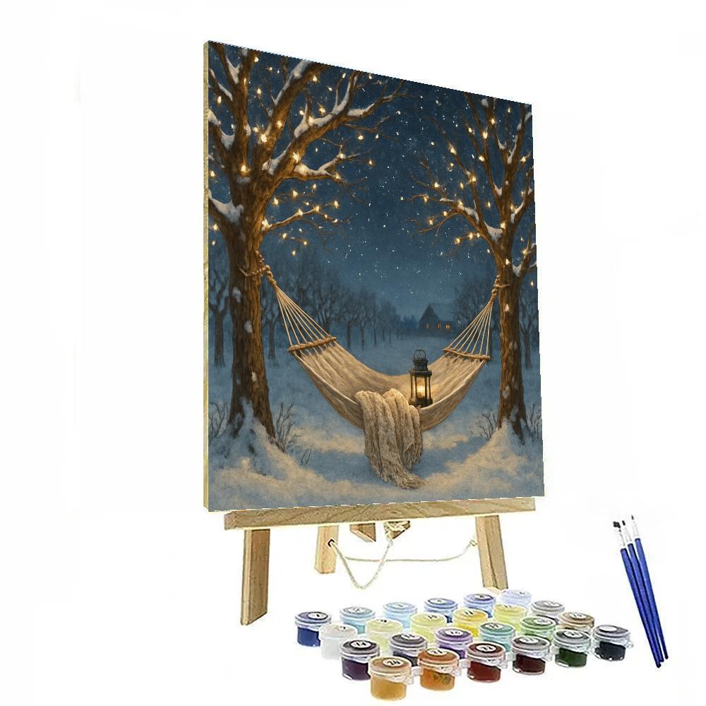 Frozen Orchard Starlit Hammock Paint by numbers art