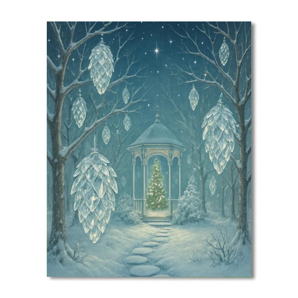 Crystal Pinecone Star Orchard Paint by numbers art