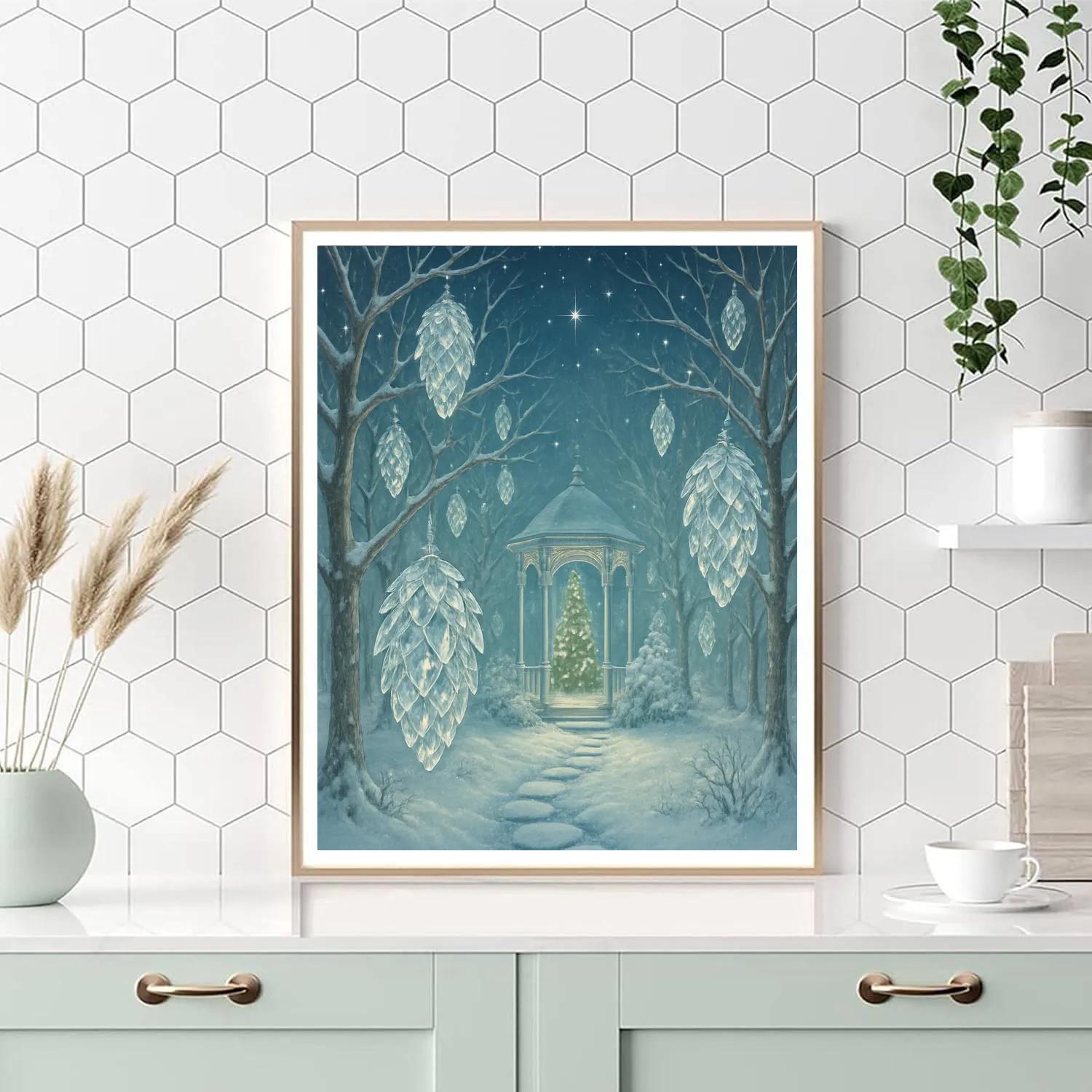 Crystal Pinecone Star Orchard Paint by numbers art