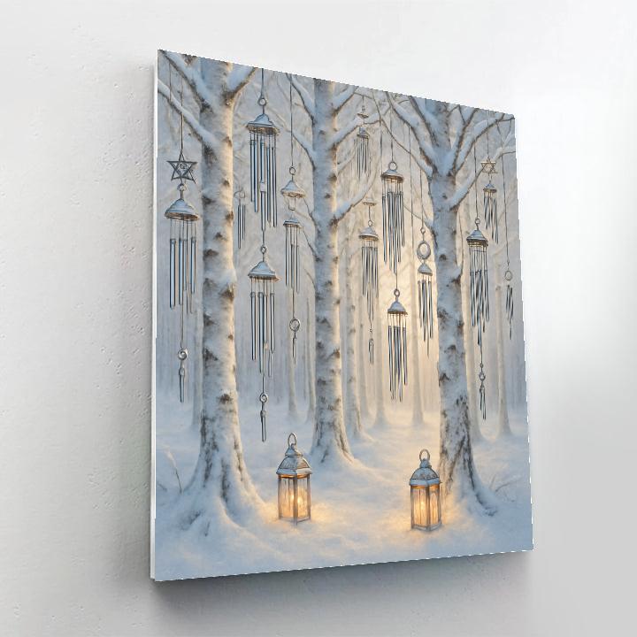 Snowbound Wind Chime Grove paint by number