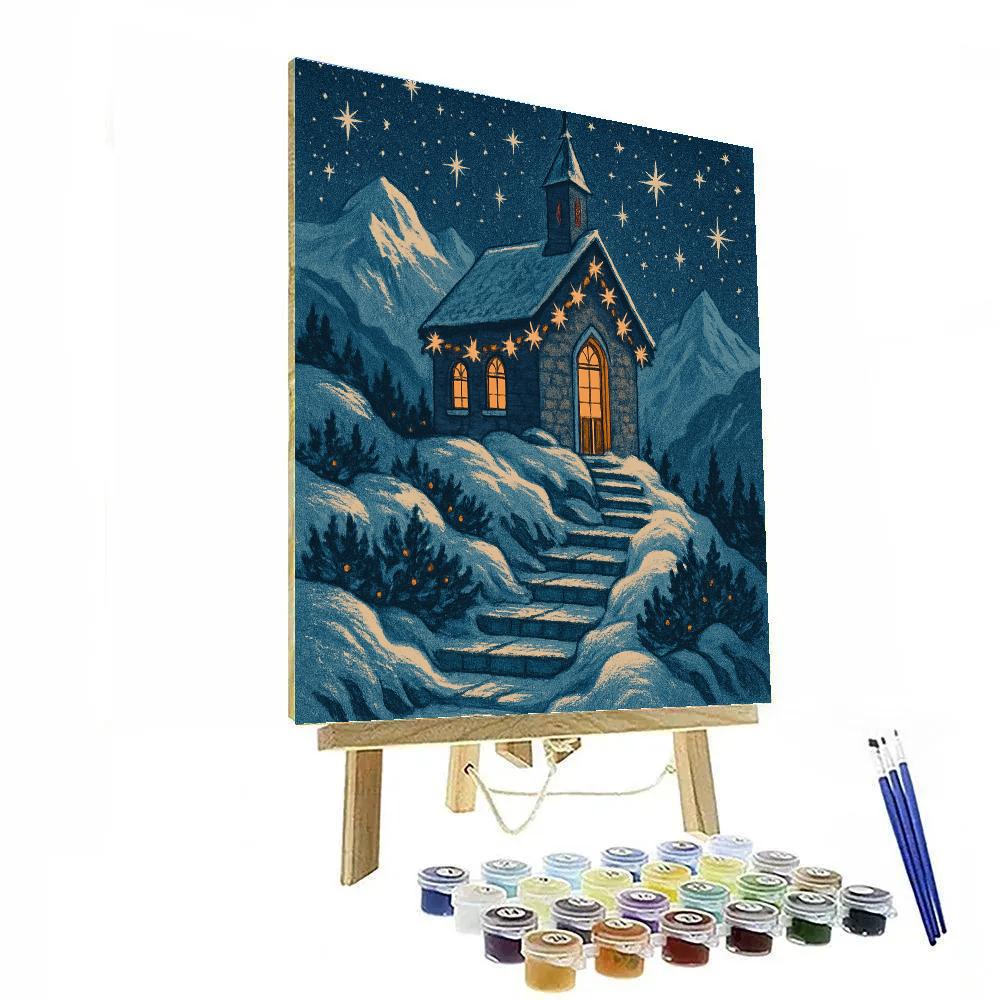 Mountain Chapel Star Garland Ridge Numbered painting kits