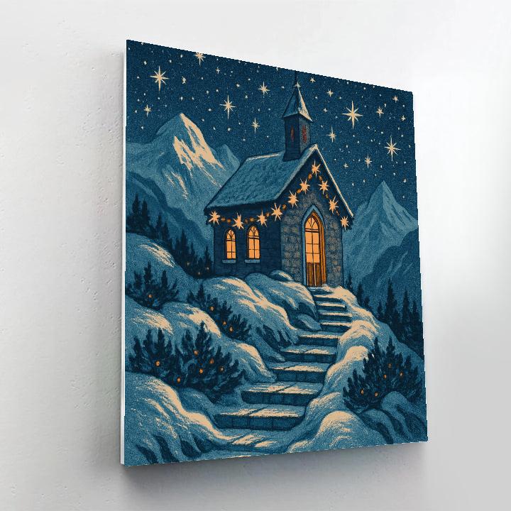 Mountain Chapel Star Garland Ridge Numbered painting kits