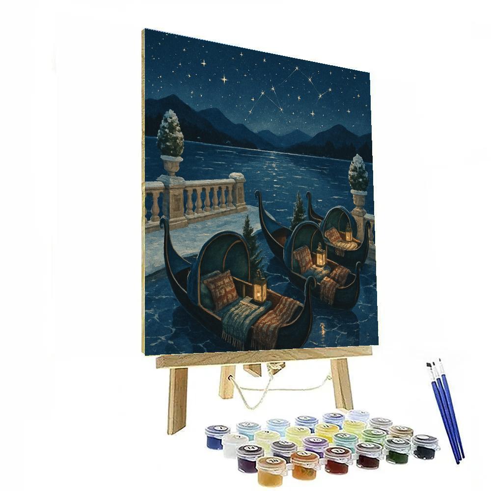 Winter Stargazing Gondola Terrace Number painting
