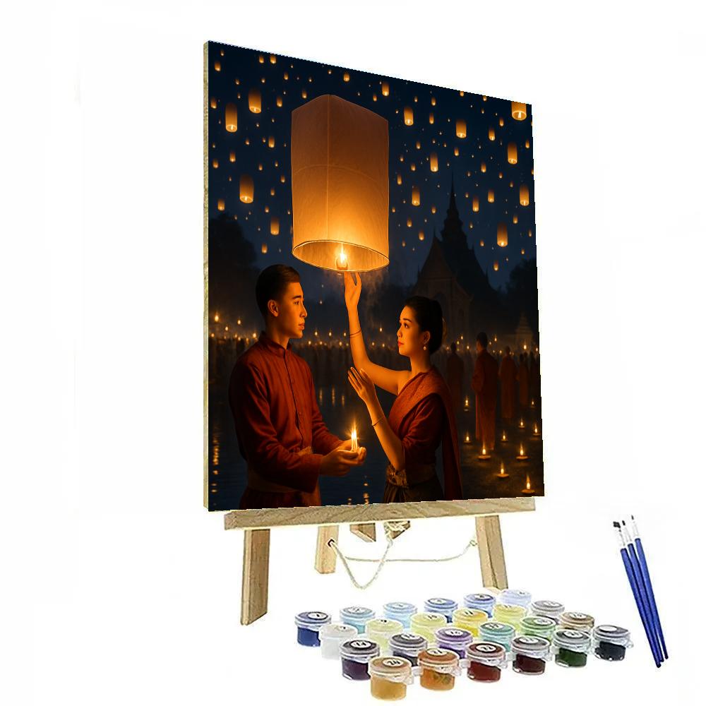 Lantern Release At Yi Peng Festival Chiang Mai paint by numbers