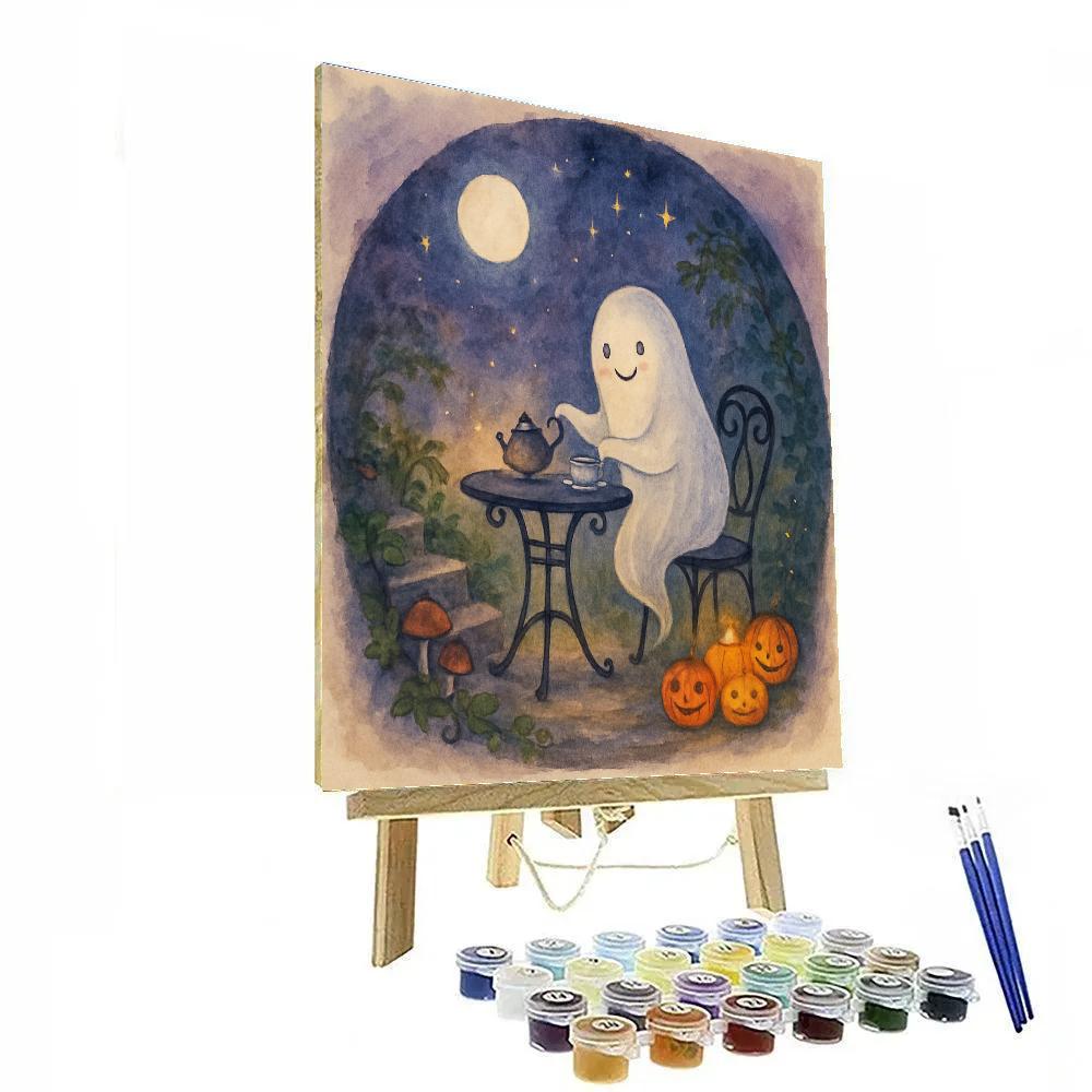 Moonlit Ghost Tea Garden Paint by numbers kits