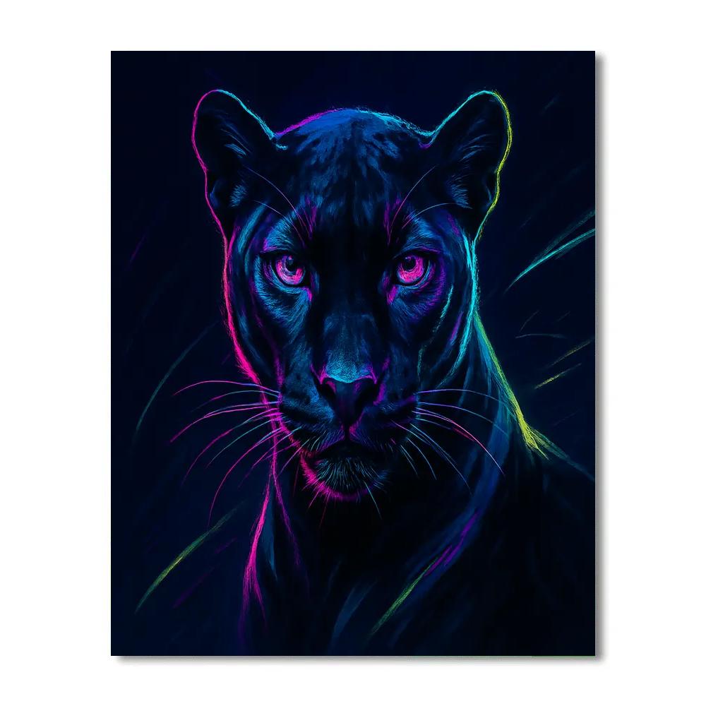 Electric Panther Nightflare Paint by numbers kits