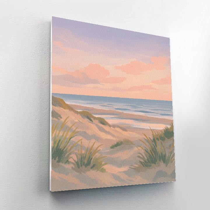 Coastal Dunes At Rose Dawn Number painting