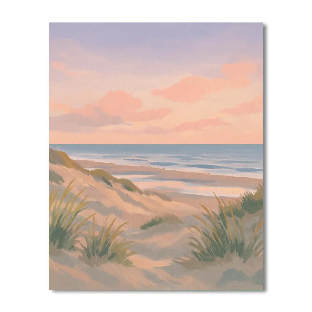 Coastal Dunes At Rose Dawn Number painting