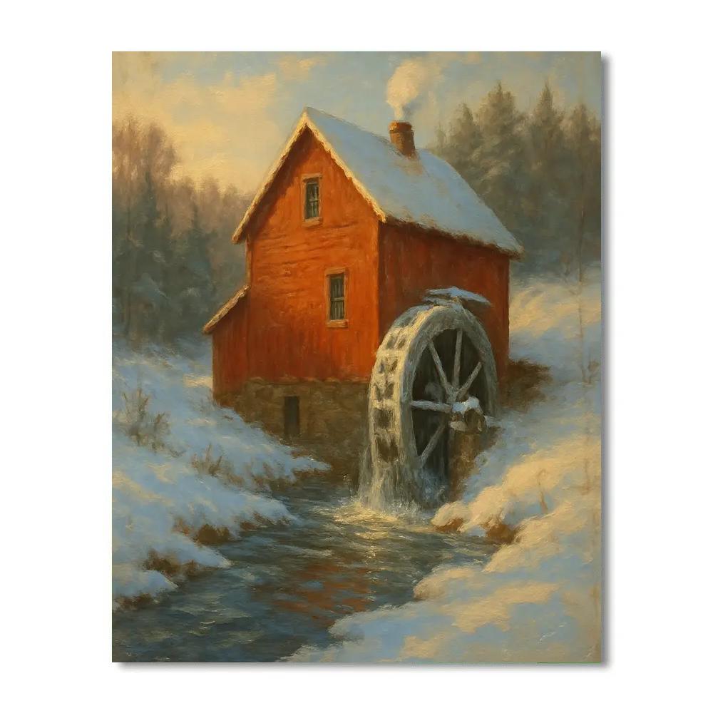 Crystal Morning At The Red Mill Painting by numbers kit