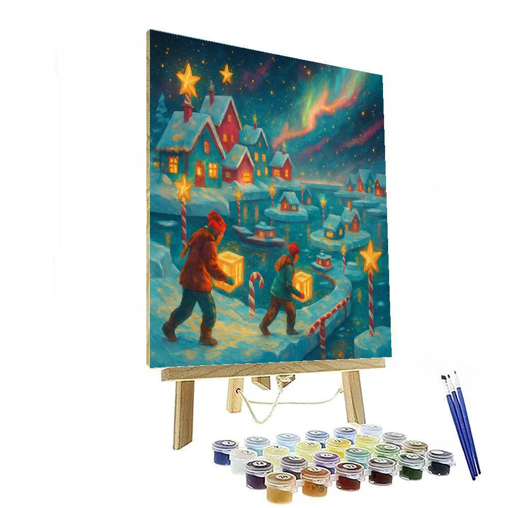 Galactic North Pole Ice Harbor paint by number
