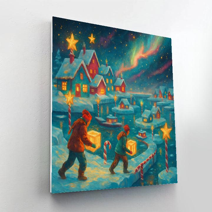 Galactic North Pole Ice Harbor paint by number